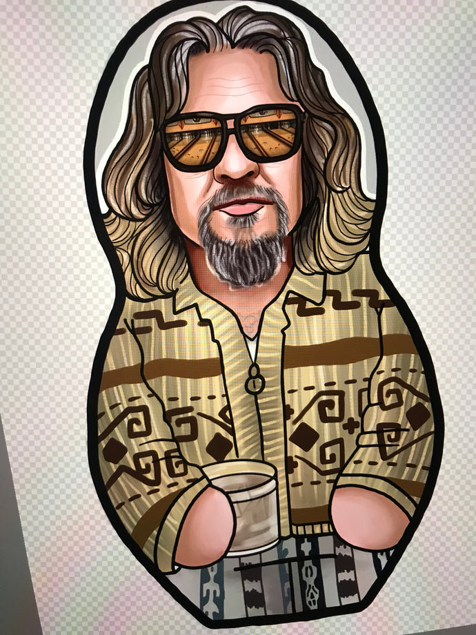 The Dude of The Big Lebowski Inspired Plush Doll or Ornament.