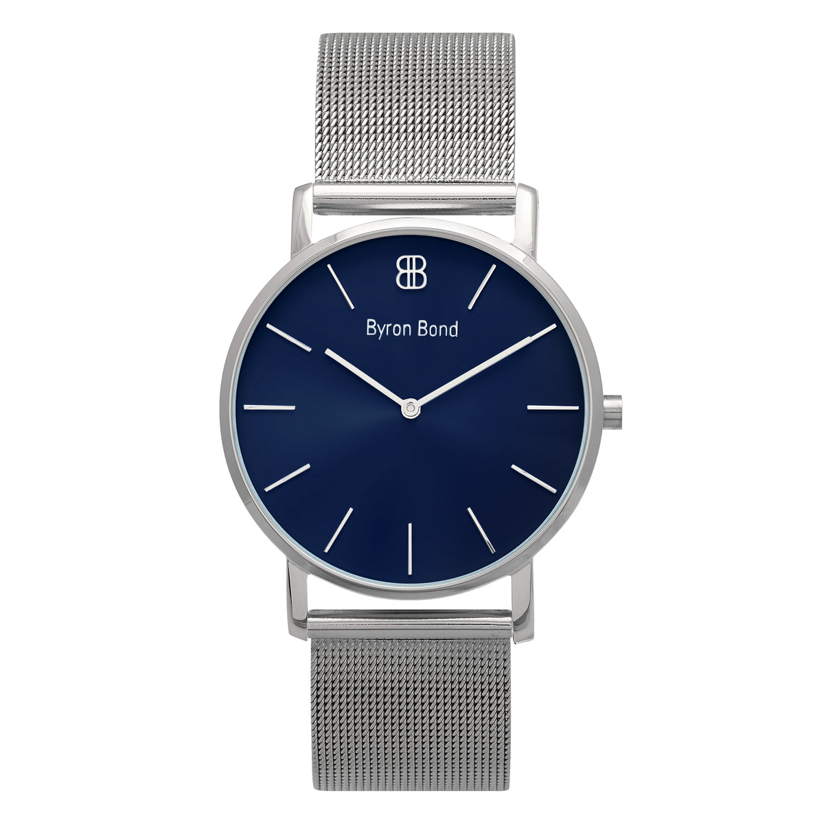 Slim Minimalist Silver Watch Midnight 