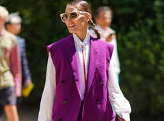 Olivia Palermo paris fashion week waistcoat 