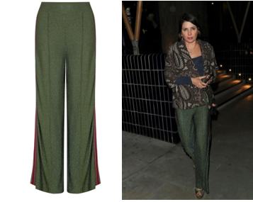 Cressida glitter lurex trouser stripe sadie frost