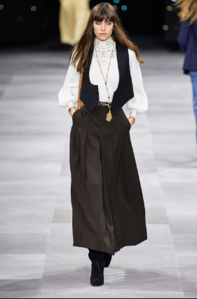 Celine SS20 Ready to Wear catwalk waistcoat 70's trend