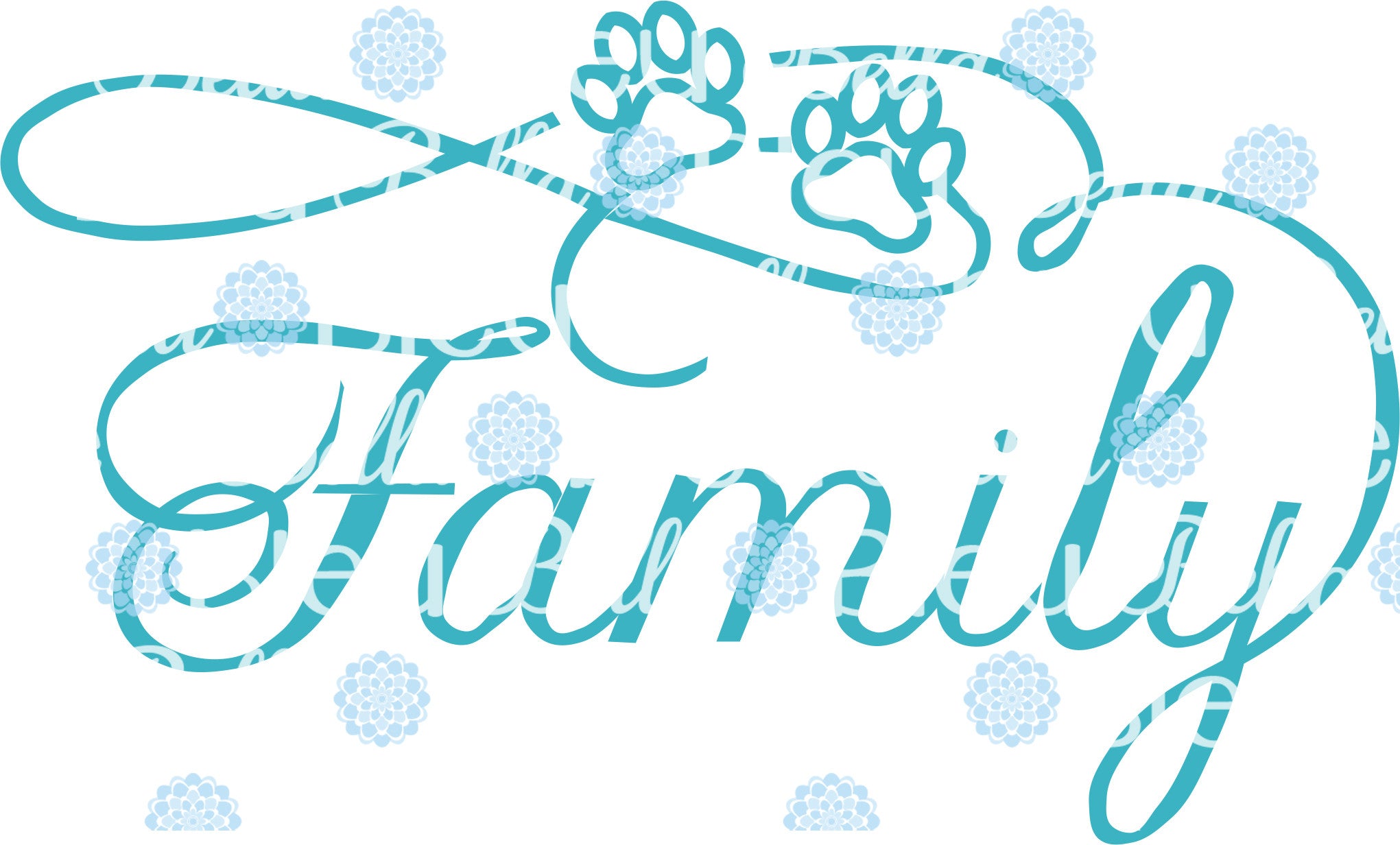 Download Family With Paw Prints Dog Cat Wording Words Saying Svg Cuttable File Bella Bleu Embroidery