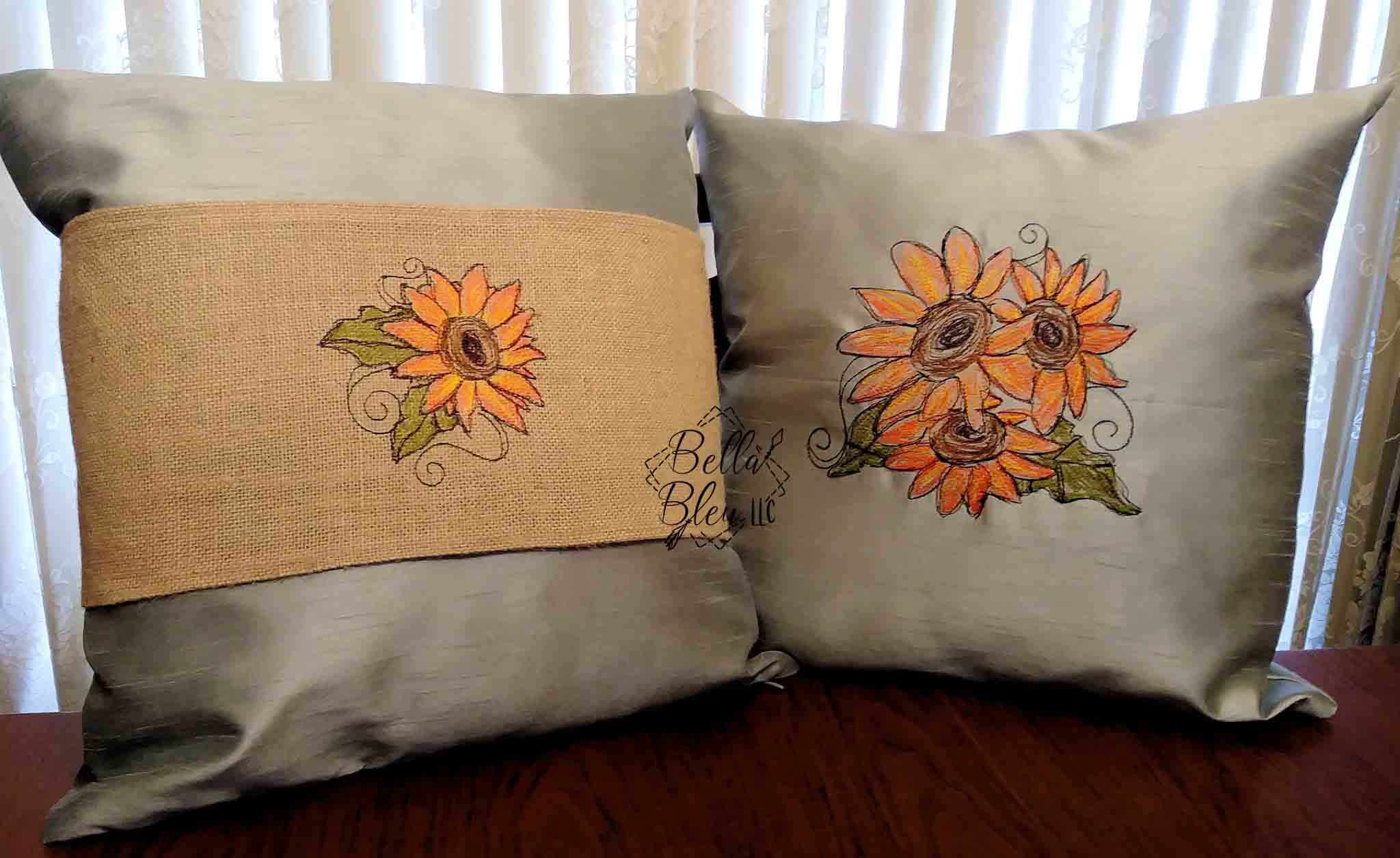 Download Sunflower Scribble 2 | Bella Bleu Embroidery