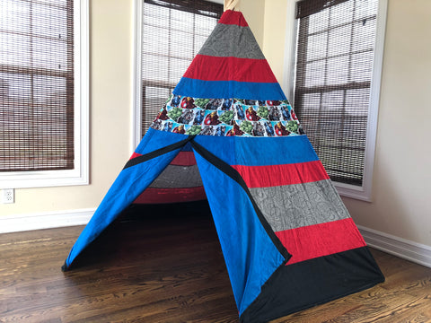 Deluxe Teepee Made From Avengers Marvel Superhero Hulk Ironman