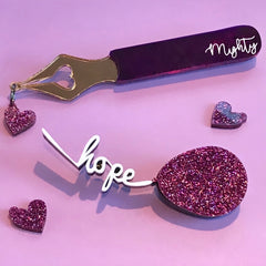 mighty pen and hope balloon brooches