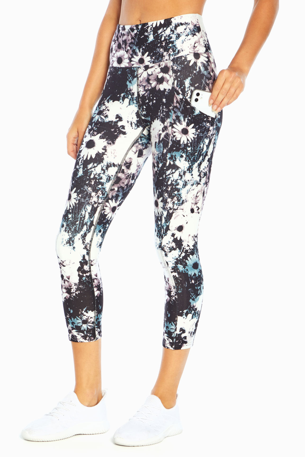 Balance by Marika Eclipse Printed Side Pocket Mid Calf Capri Legging