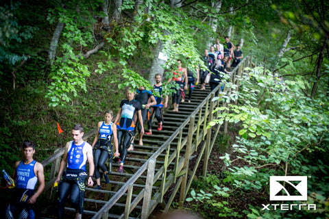 Nicole on the steps with her Customised Primal Europe Clothing