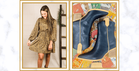 Swooning Over the Subtle Glamor_ The Marlo Dress, Dottie Earrings, and Brooklyn Booties