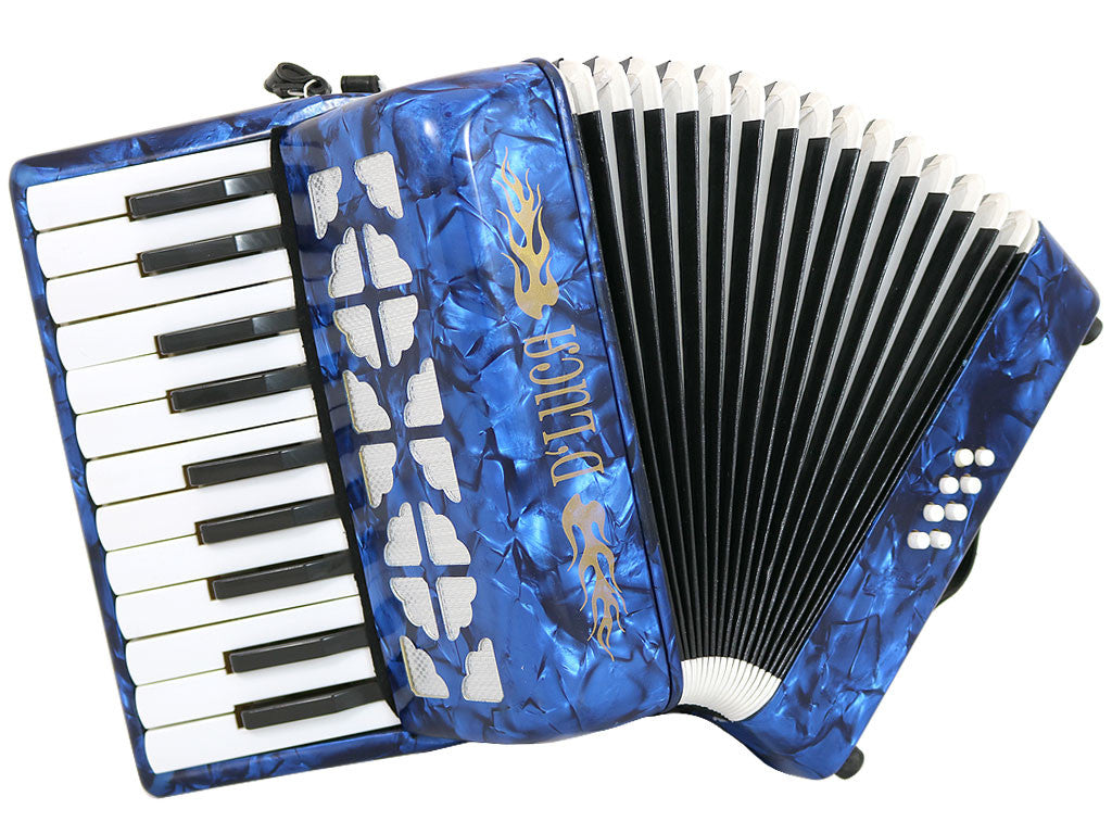 D'Luca Grand Junior Piano Accordion 22 Keys 8 Bass with Gig Bag, Blue ...