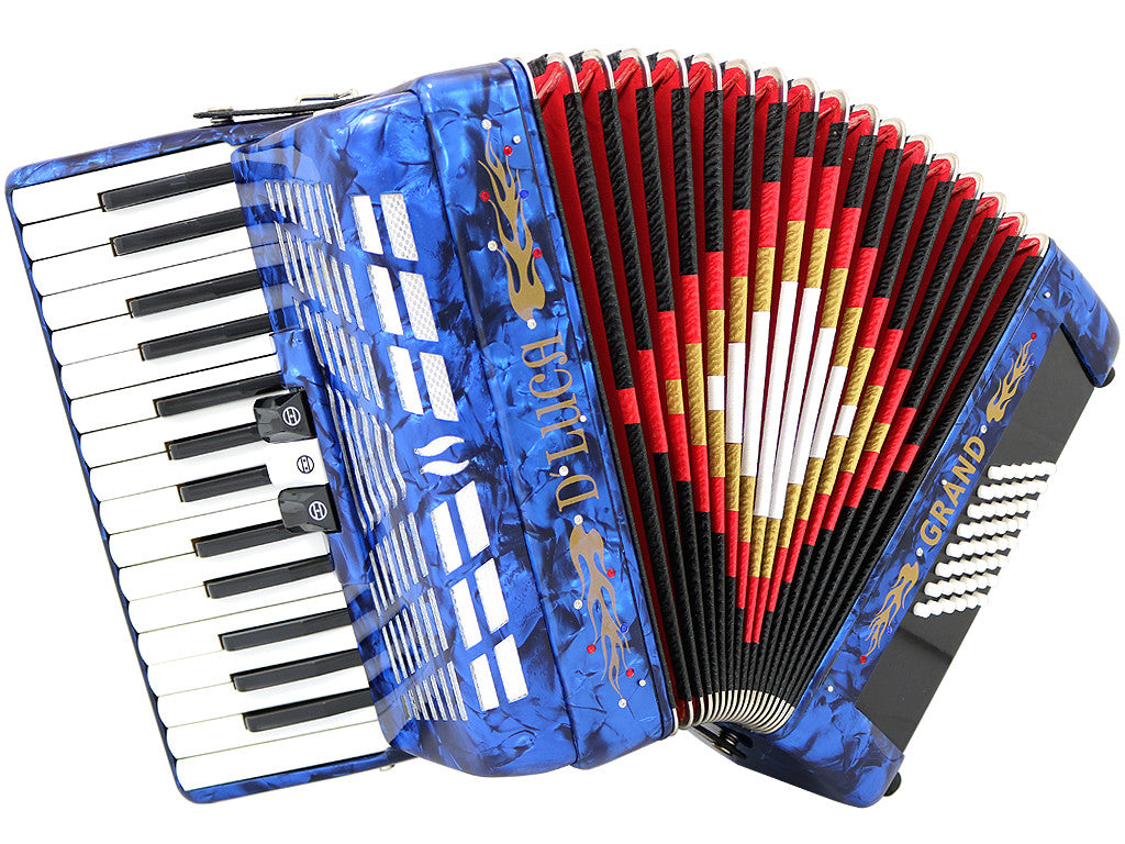 D'Luca Grand Piano Accordion 3 Switches 30 Keys 48 Bass with Case and ...