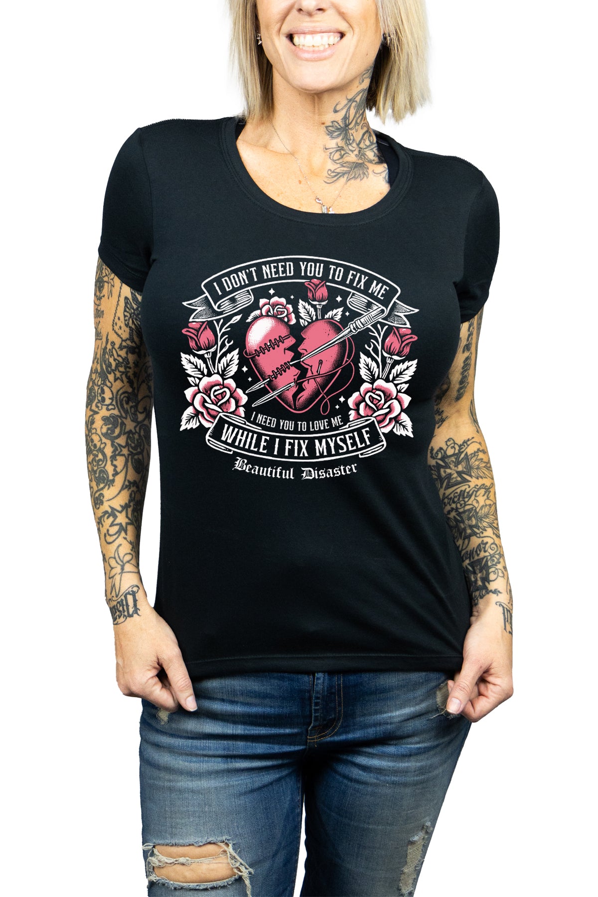 Don't Fix Me Scoop Tee - Beautiful Disaster Clothing product image