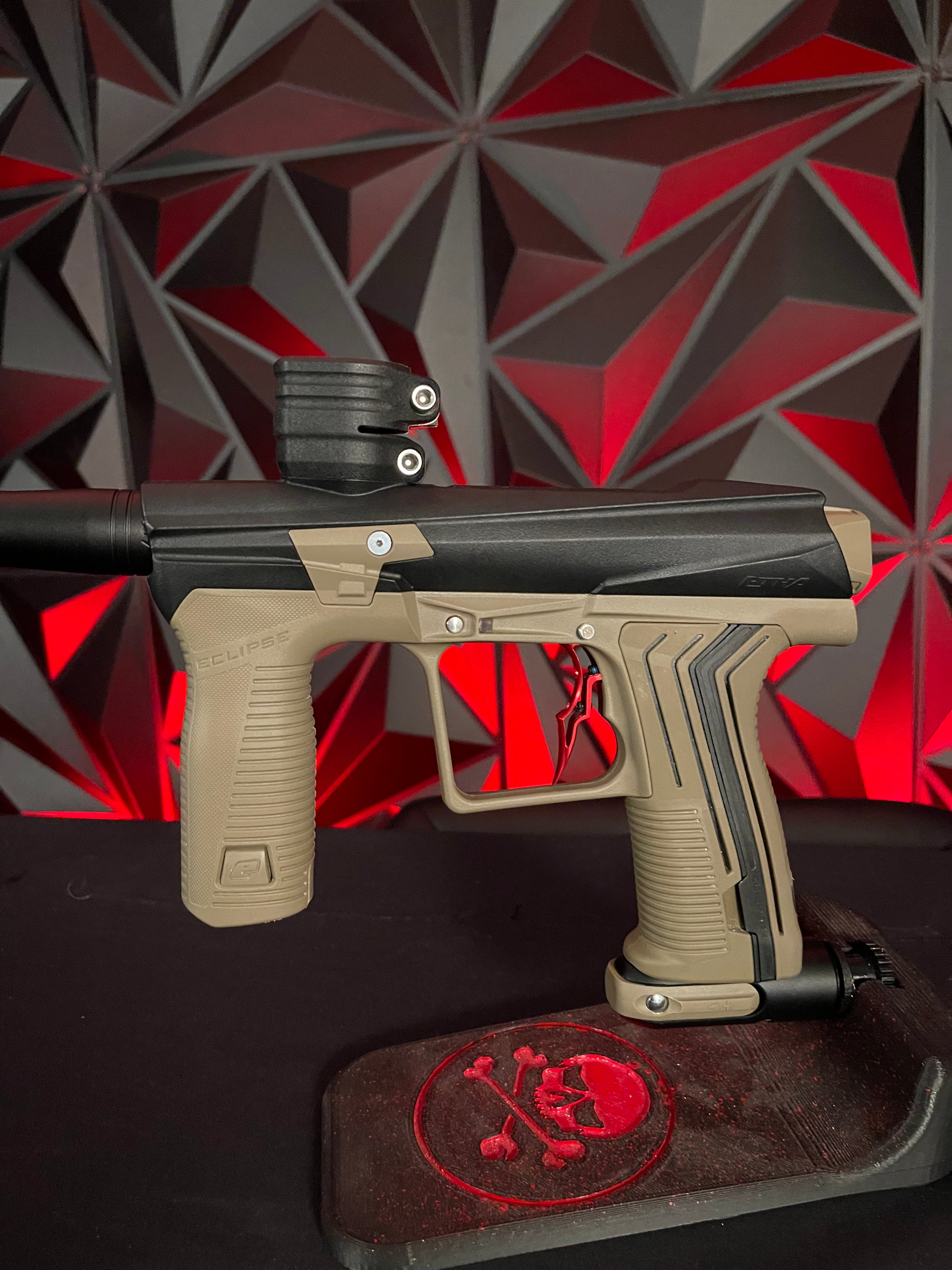 Used Etha 2 Paintball Marker Black / Earth w/ Infamous Deuce Trigger Punishers Paintball