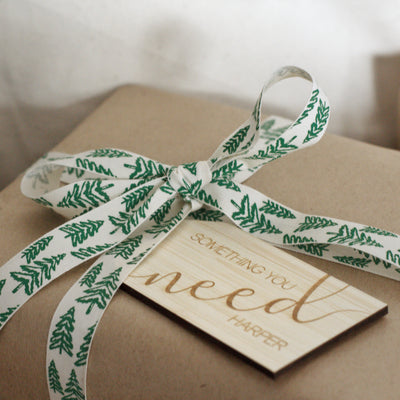 Something you Need, Want, Read, Wear, Do Engraved Wooden Christmas Gift Tag  Set of 5