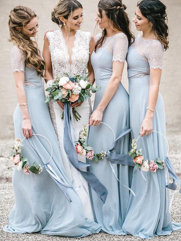 New Arrival Scoop Neck Chiffon Long Bridesmaid Dresses.DB10348 ...