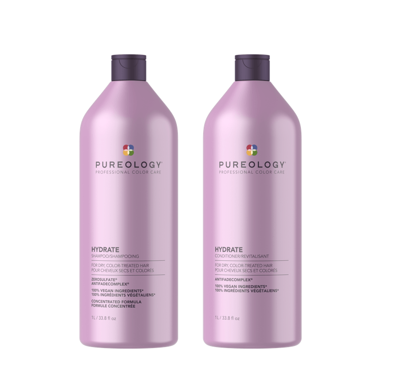 Pureology Hydrate 1L Shampoo and Conditioner Bundle | OZ Hair & Beauty