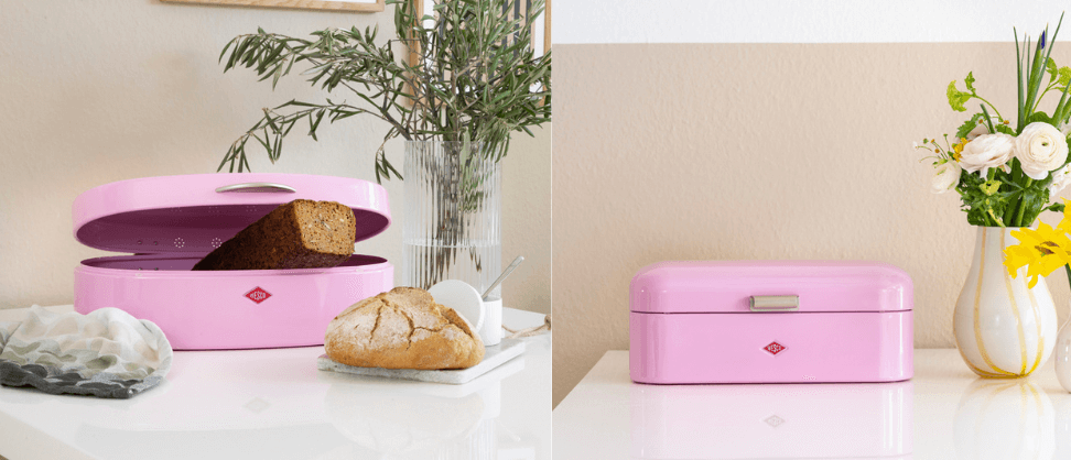 Wesco Bread Bins in Pink