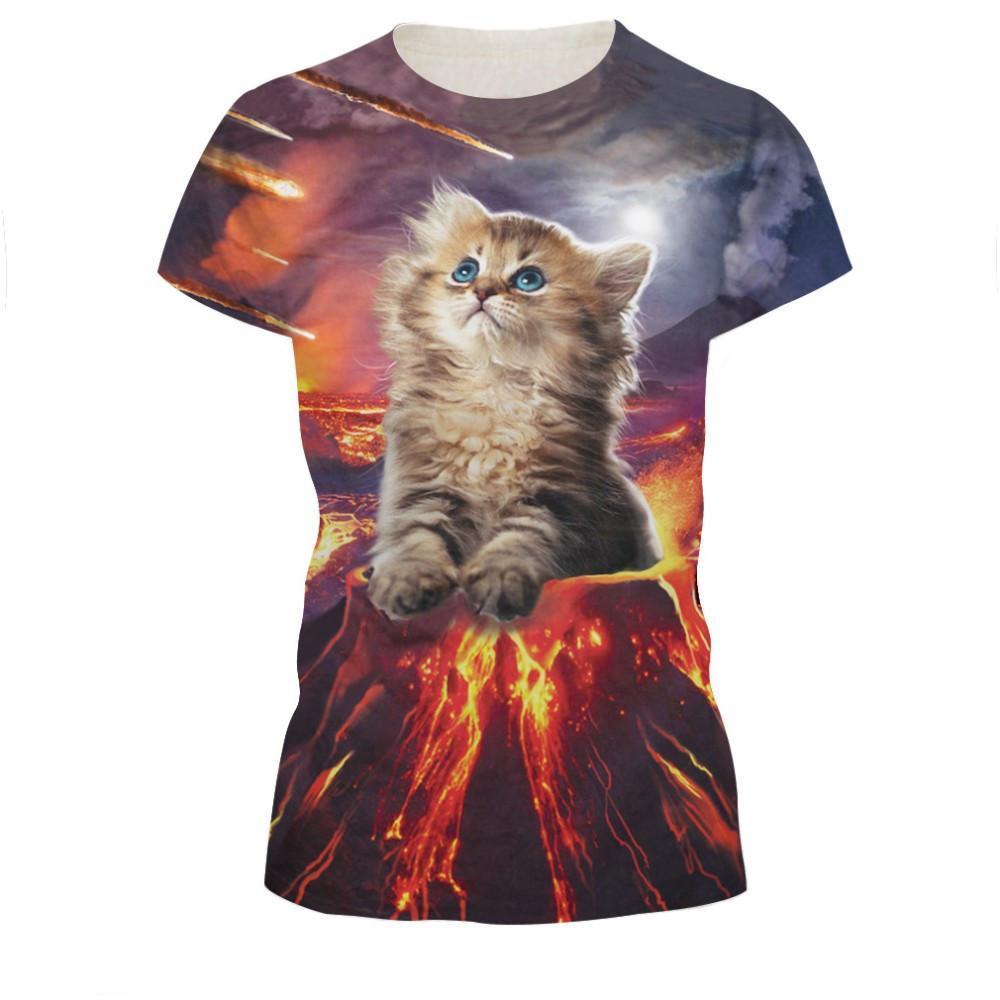  3D  print  Grumpy  Firestrom cat  tees Meowaish