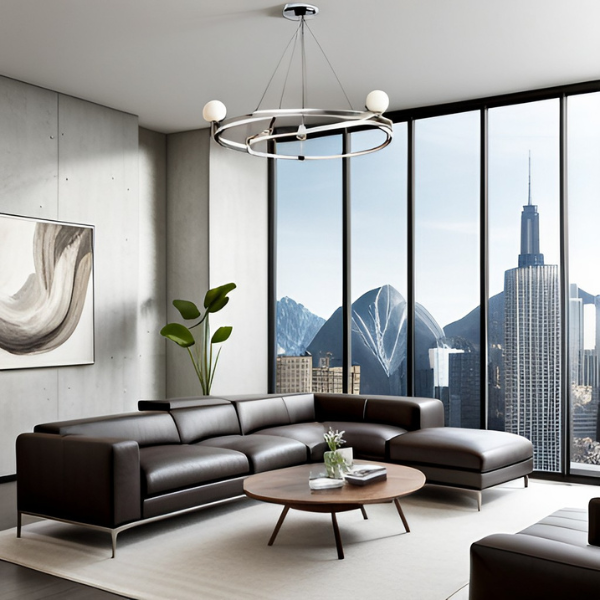 modern living room chandelier