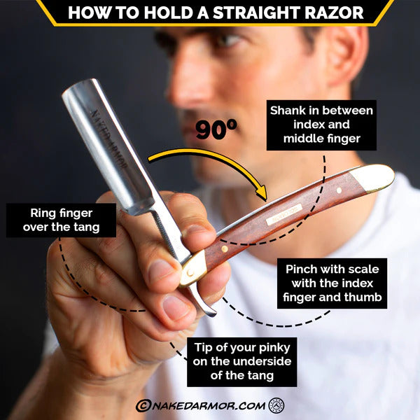 How to hold a straight razor