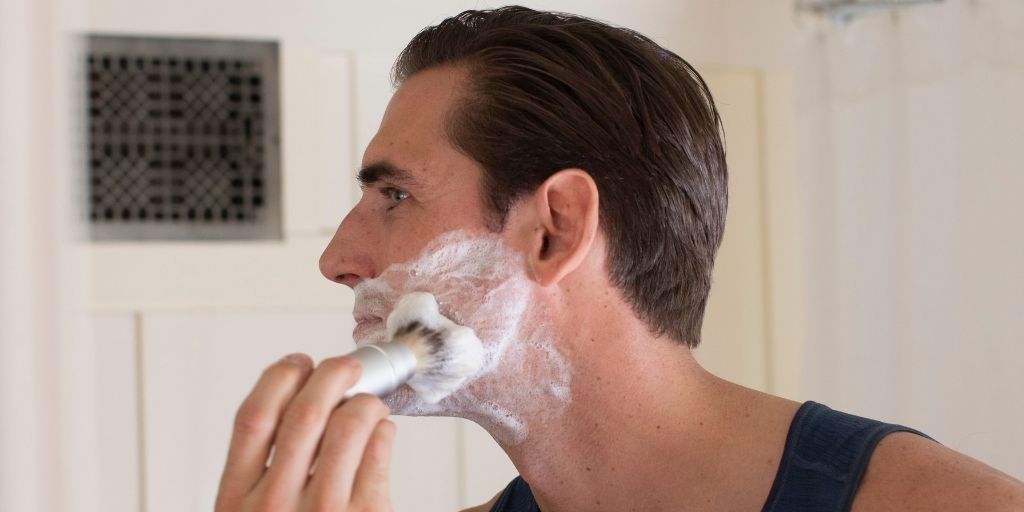 Man Wet Shaving