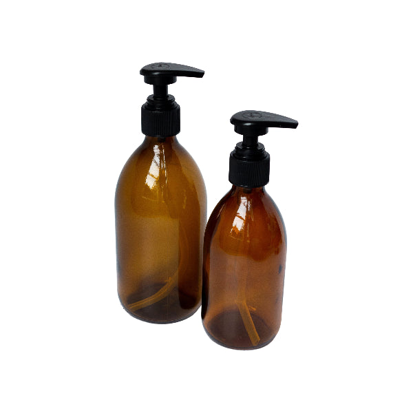 Download Amber Glass Palm Pump bottle - 2 sizes - The Natural Co.