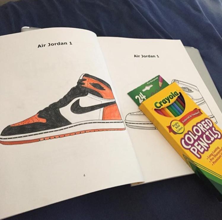 Jordan 1 Coloring Page