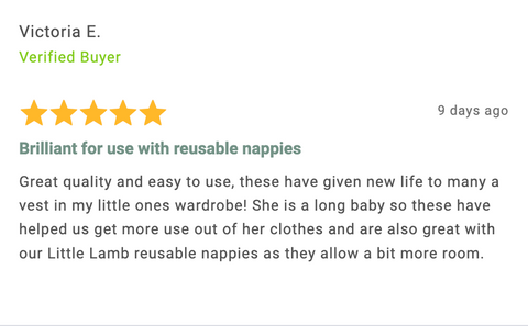 Baby Vest extender review - five stars