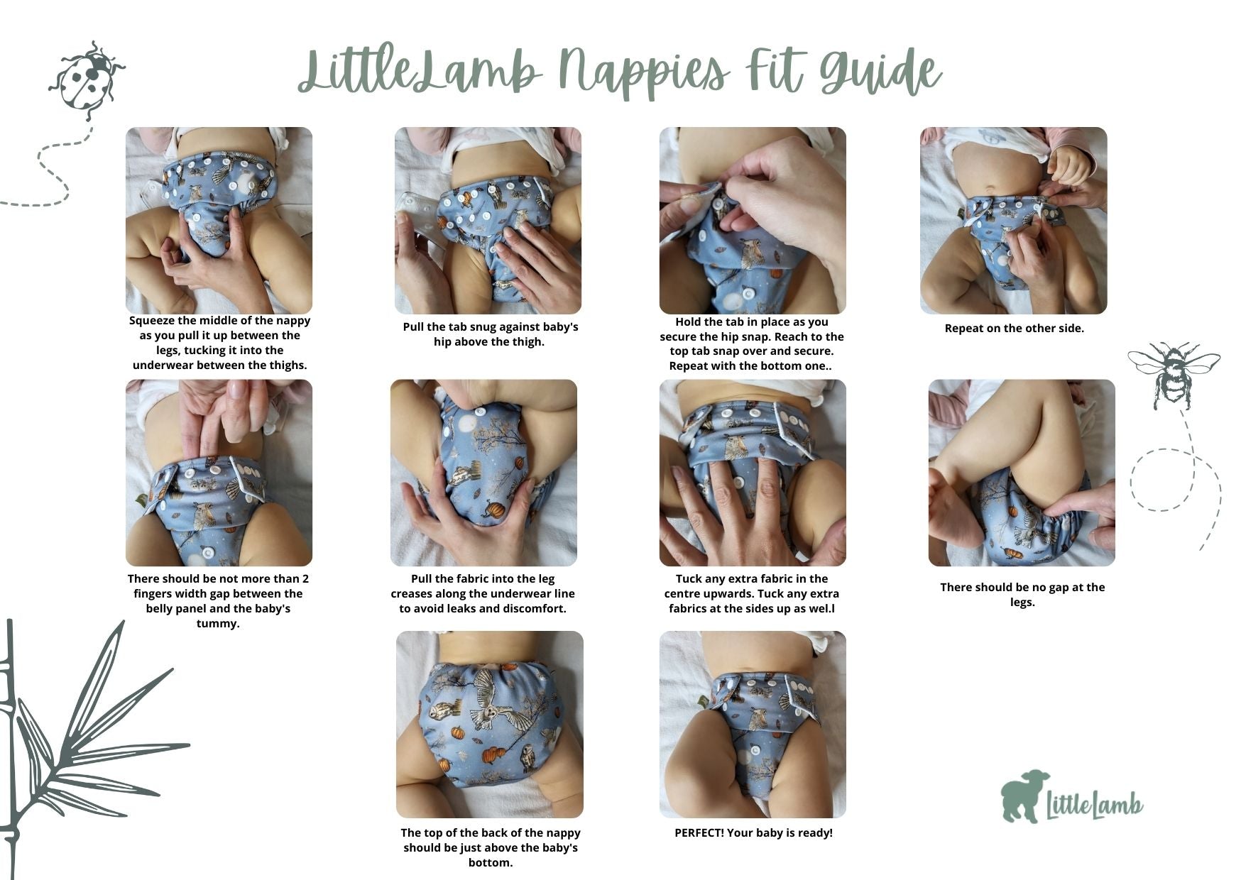 How to fit one size pocket nappy reusable diaper