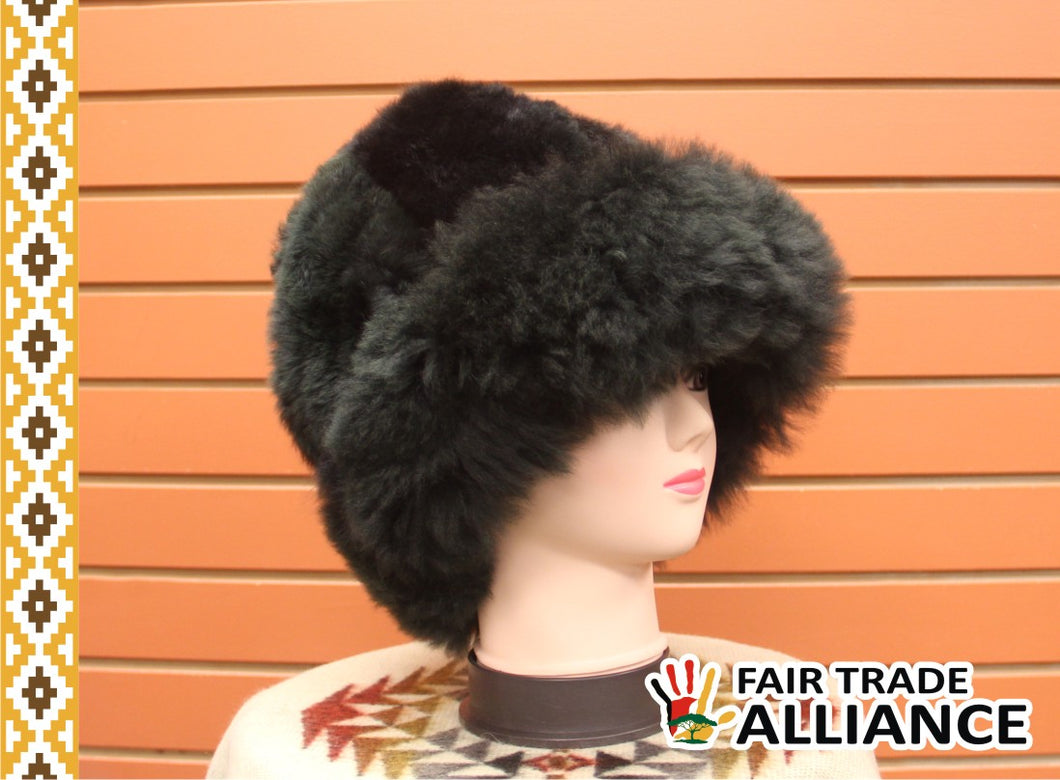 round fur hat