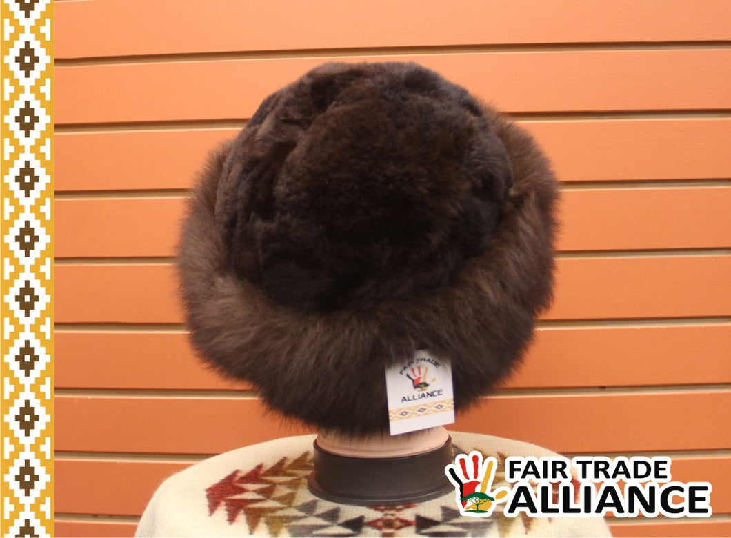 round fur hat