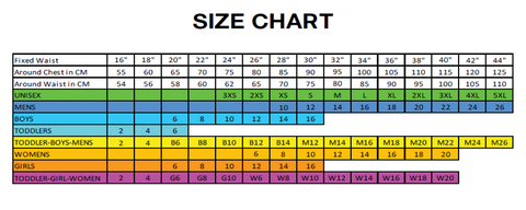 Speedo Tech Suit Size Chart