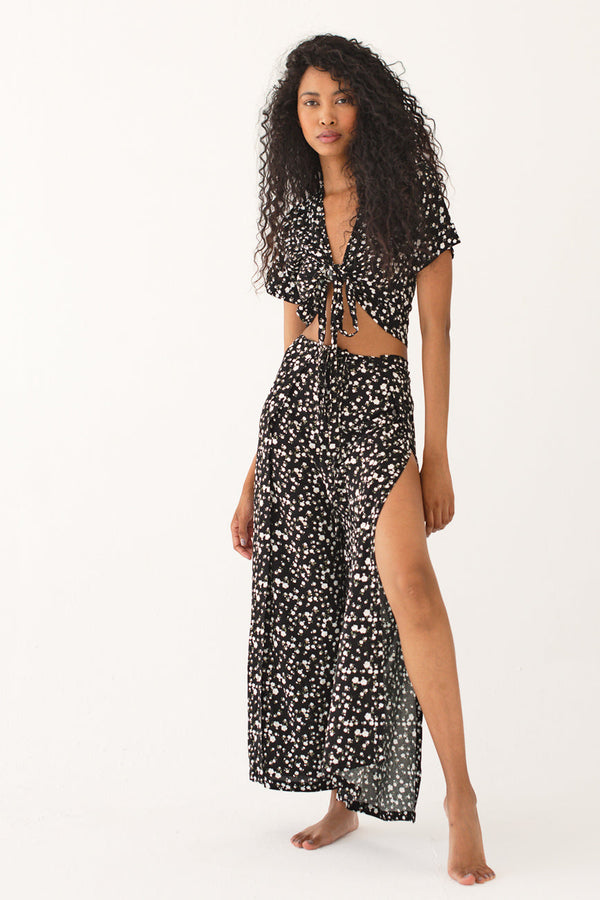 Floral Wrap Pants / Jumpsuit