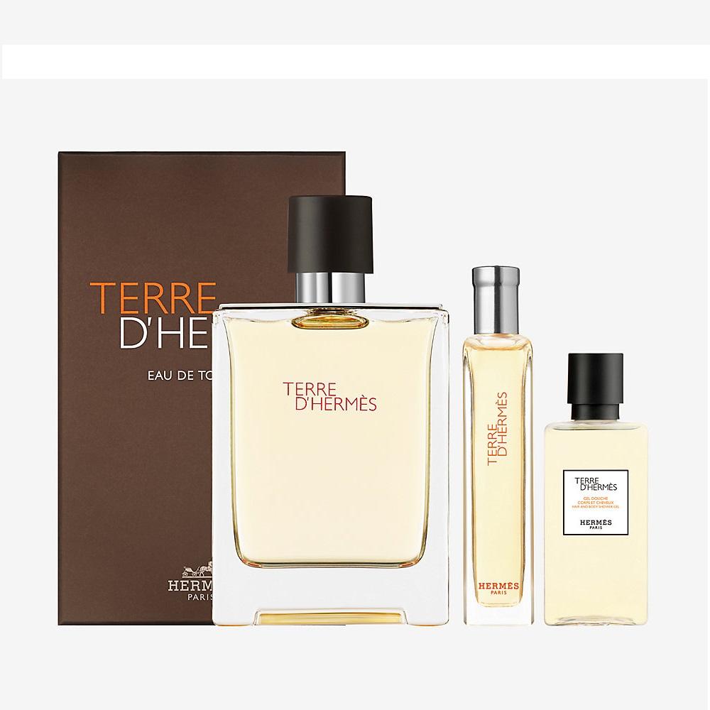 Set Nước Hoa Nam Hermès Terre d’Hermes EDT (100ml + Mini 15ml + Shower Gel 40ml)