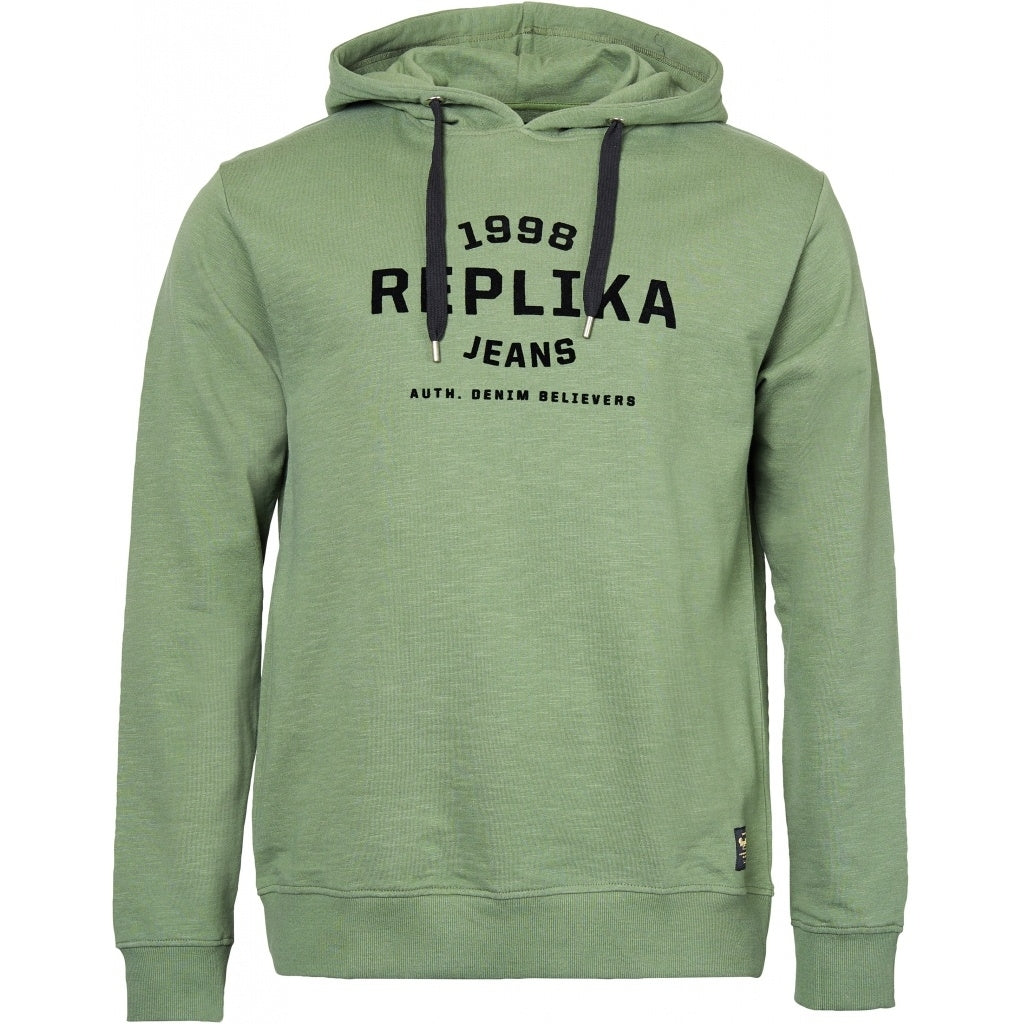 olive green hooded sweatshirt