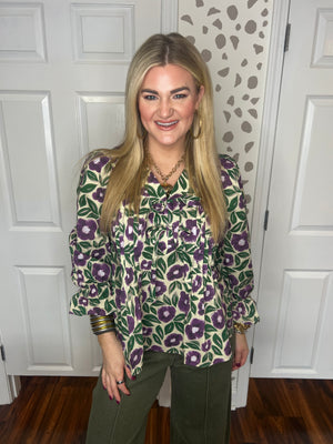 Pop of Purple Top - Dish and Lily Statesboro
