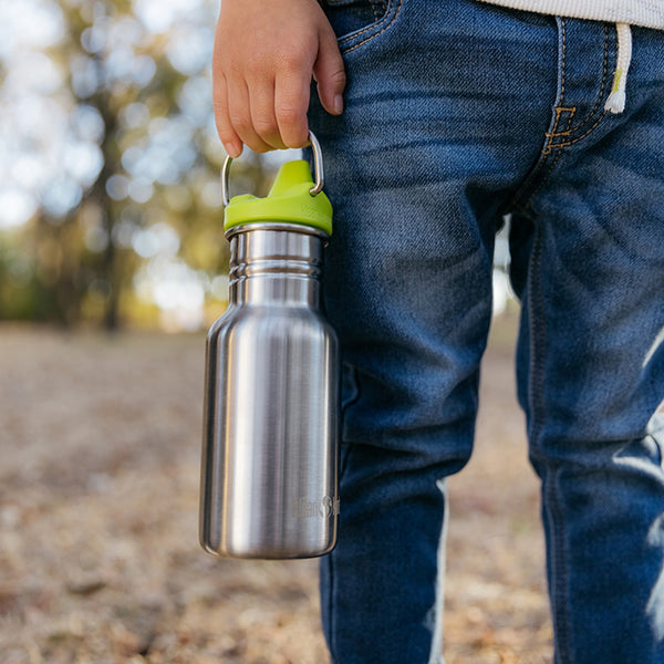 Klean Kanteen Kid Classic Sippy Water Bottle, 12 oz - Coral Strawberries