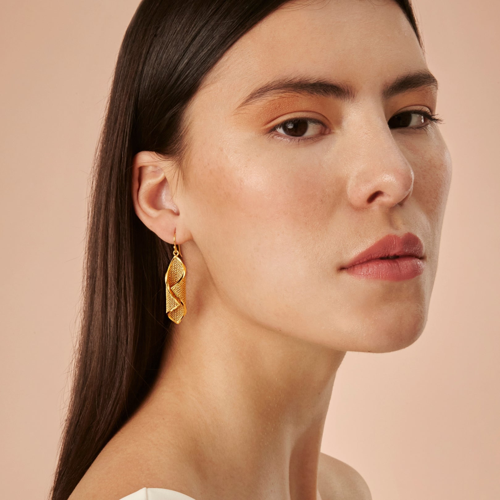 Unisex Petricor Studio / Cyril Studio Jewelry Lens Fishhook Earrings - Gold  on Garmentory