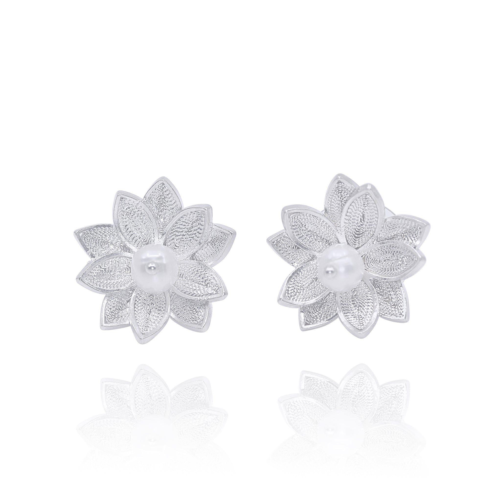 Earring Posts, Lotus Flower w/ Ring 9.5x11.5mm, Silver Plated, by  TierraCast (1 Pair) — Beadaholique