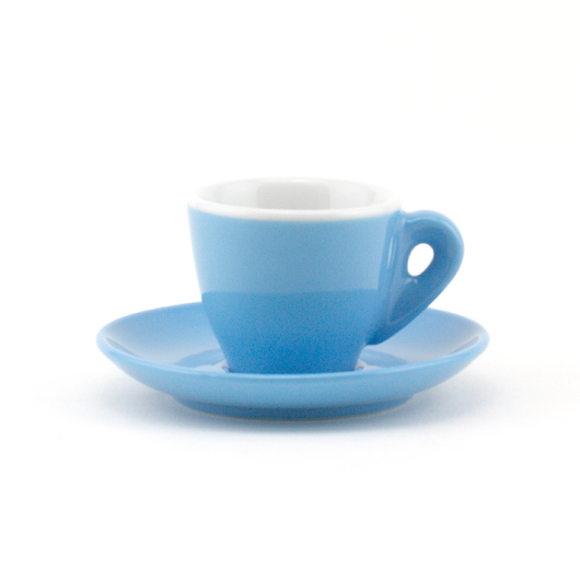 Espresso cup 2.2 oz blue demitasse shape