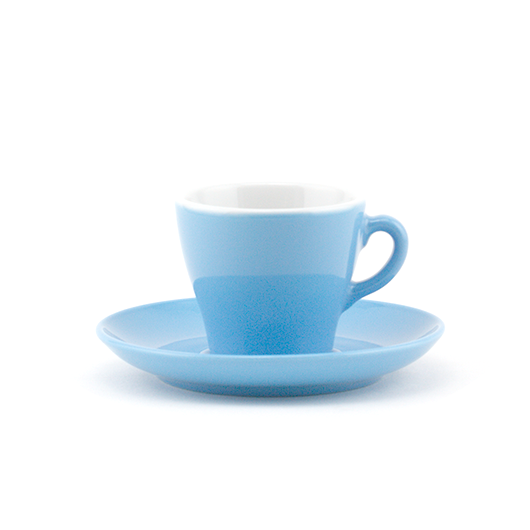 Espresso cup 4.5 oz blue tulip shape