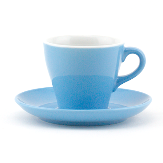 Cappuccino cup 6 oz blue tulip shape