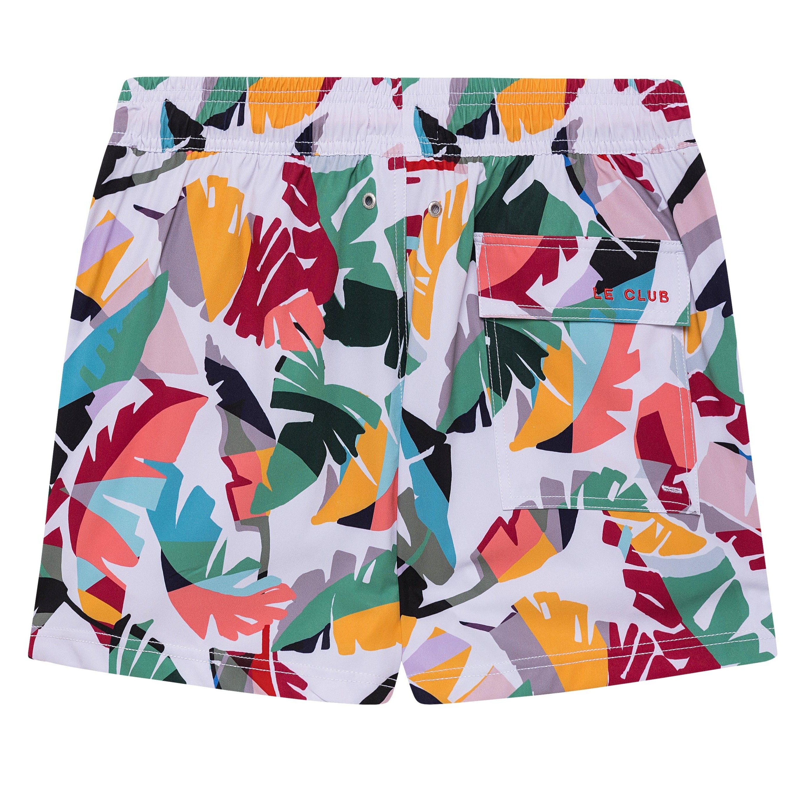 The Palms Short - Men's Palm Tree Swim Shorts & Trunks – Le Club Original