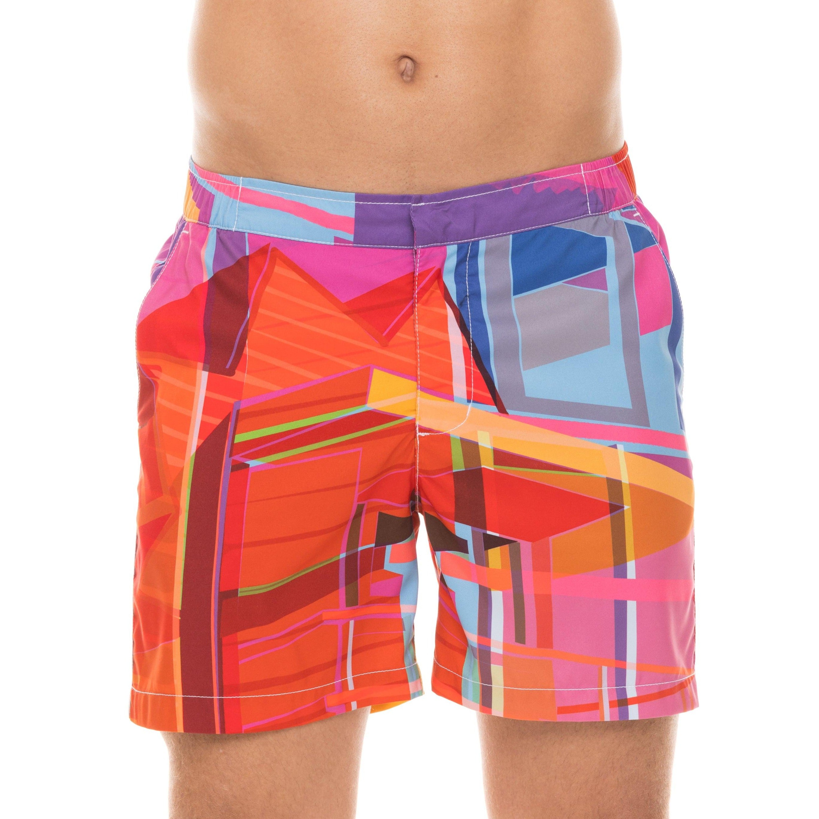 Miami Beach Tower 7 - Men's Swim Shorts with Mesh Lining | Le Club – Le ...