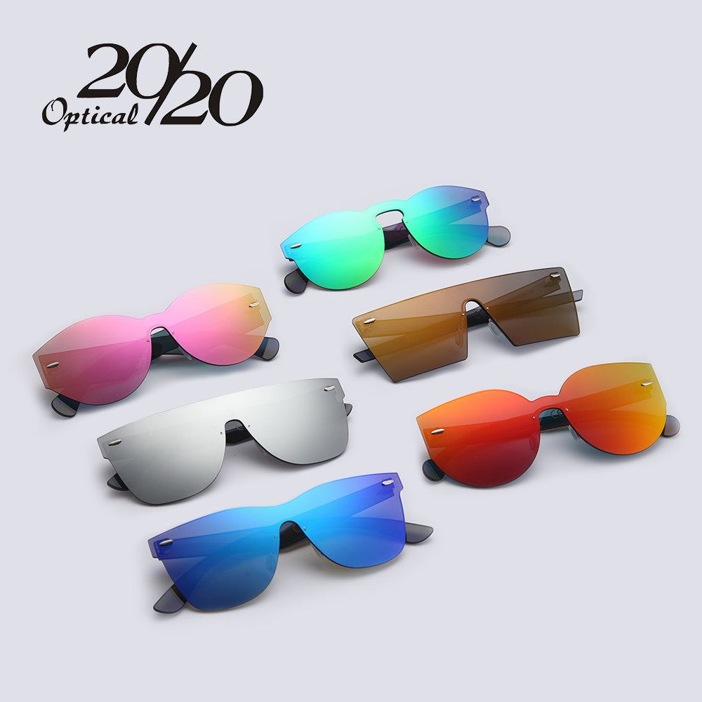 rimless mirror sunglasses