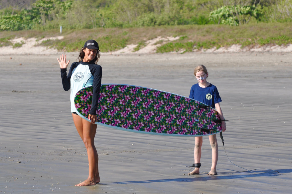 family surf school vacation