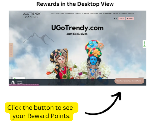 veiw your rewards in the desktop view