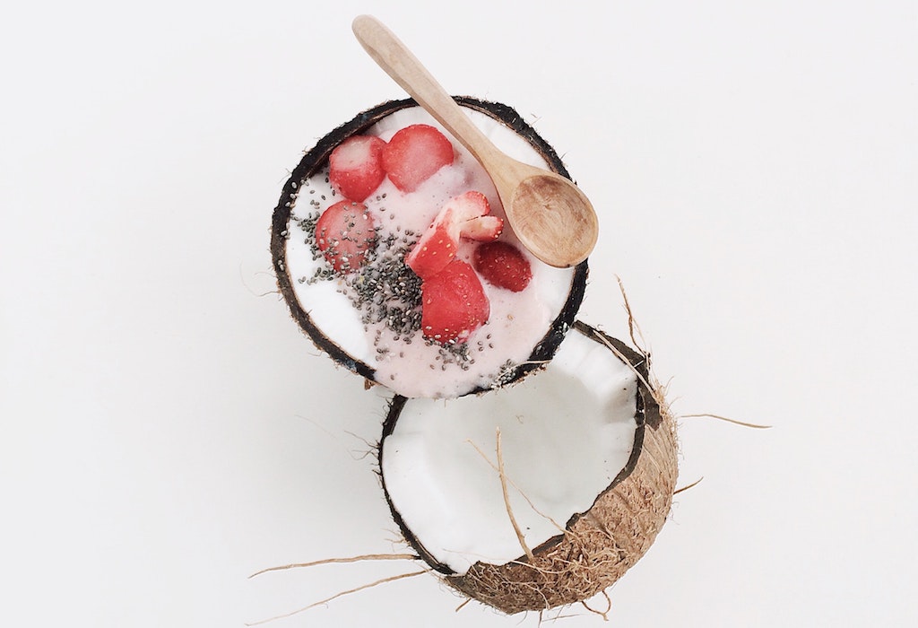 coconut yogurt with fruit for good gut health