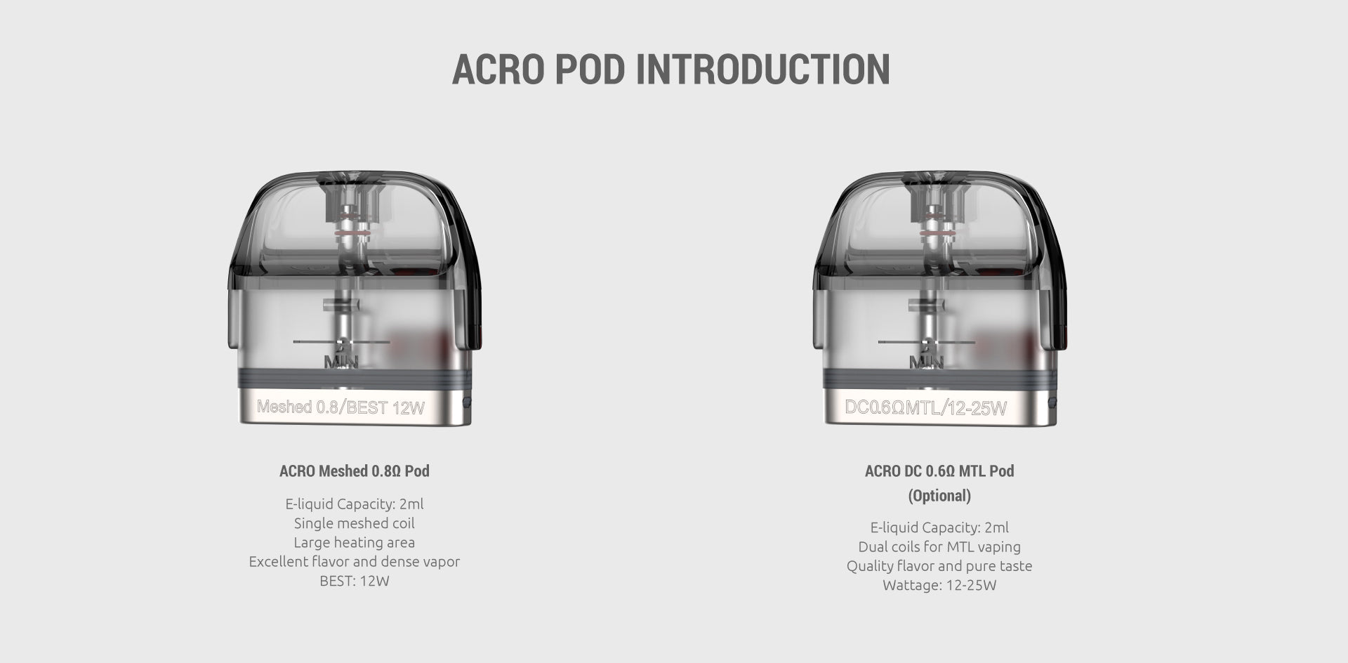 SmokTech ACRO Kit, smok, acro 0.8Ω meshed pods