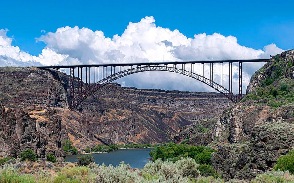 Perrine Memorial Bridge Over Snake River Near Twin Falls, Idaho.