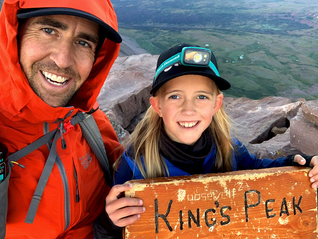 Tensley and Brandom Gilliam on King's Peak summit.